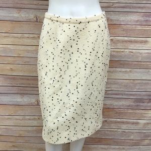 Emanuel Ungaro Tweet White Dotted Skirt Size 14